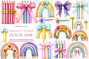 Coquette School Pencil Bow Clipart, an Illustration by Designworld (Thumbnail 1 of 5)