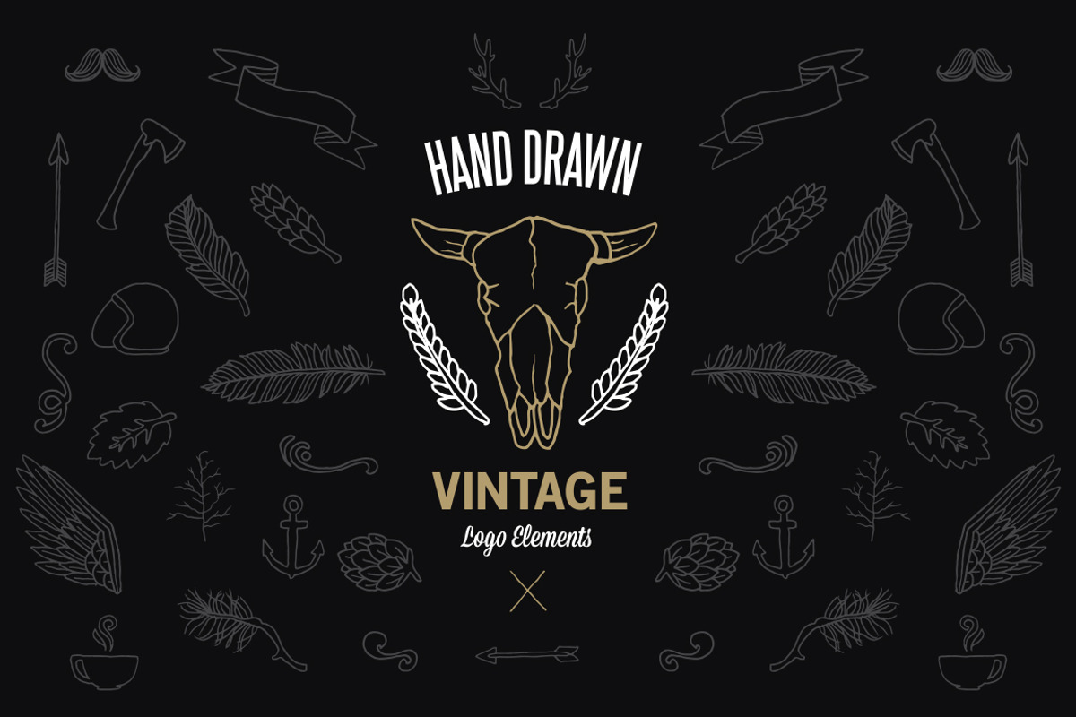 Hand Drawn Vintage Logo Elements