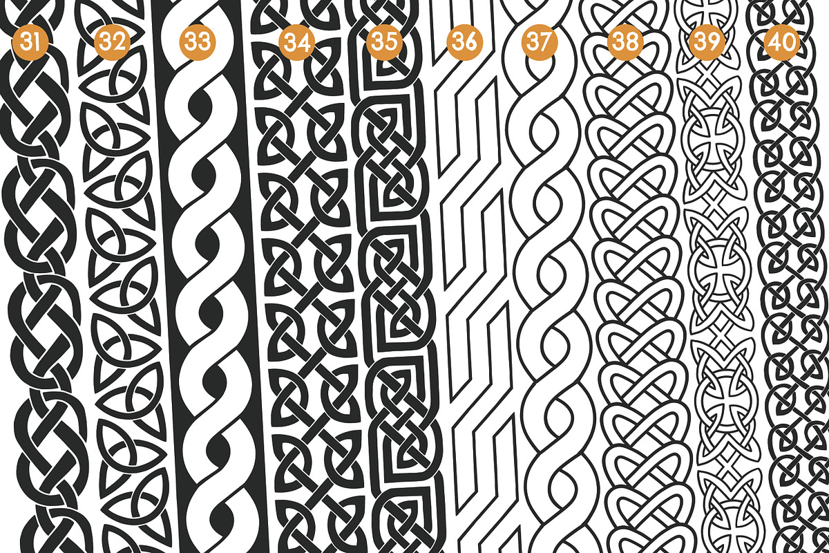 100 Viking pattern Stamp Brush, a Brush Add-On by vectstudio (Photo 5 of 11)