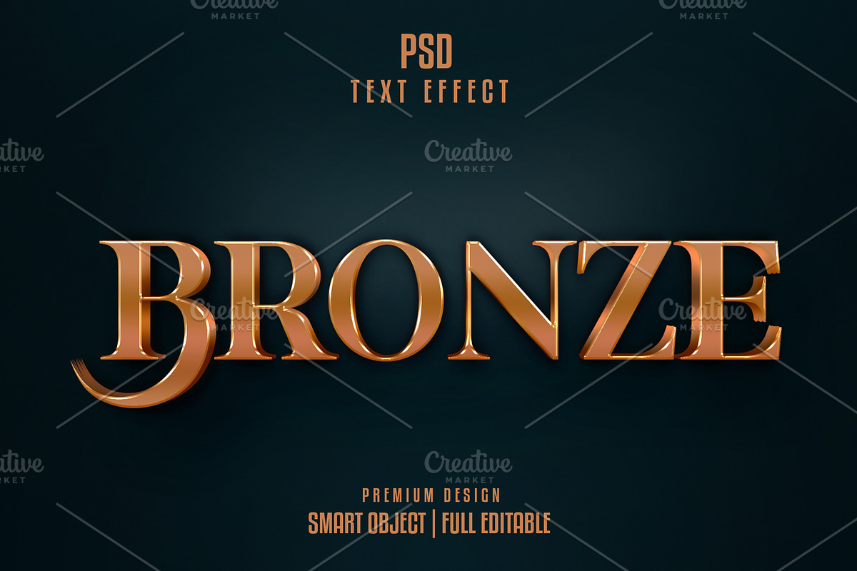 Bronze 3D Text Effect, a Layer Style Add-On by himelgfx