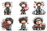 Whimsical Valentine Boy Clipart, an Illustration by Dream Creation (Thumbnail 6 of 6)