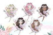 Fairies & Butterflies Clipart, an Illustration by Masha  Studio (Thumbnail 2 of 9)