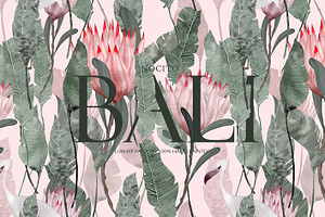 Bali, Luxury Tropic Seamless Pattern