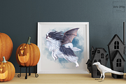 Halloween Japanese Chins Clipart, an Illustration by MariaOrtegaDigitals (Thumbnail 6 of 6)