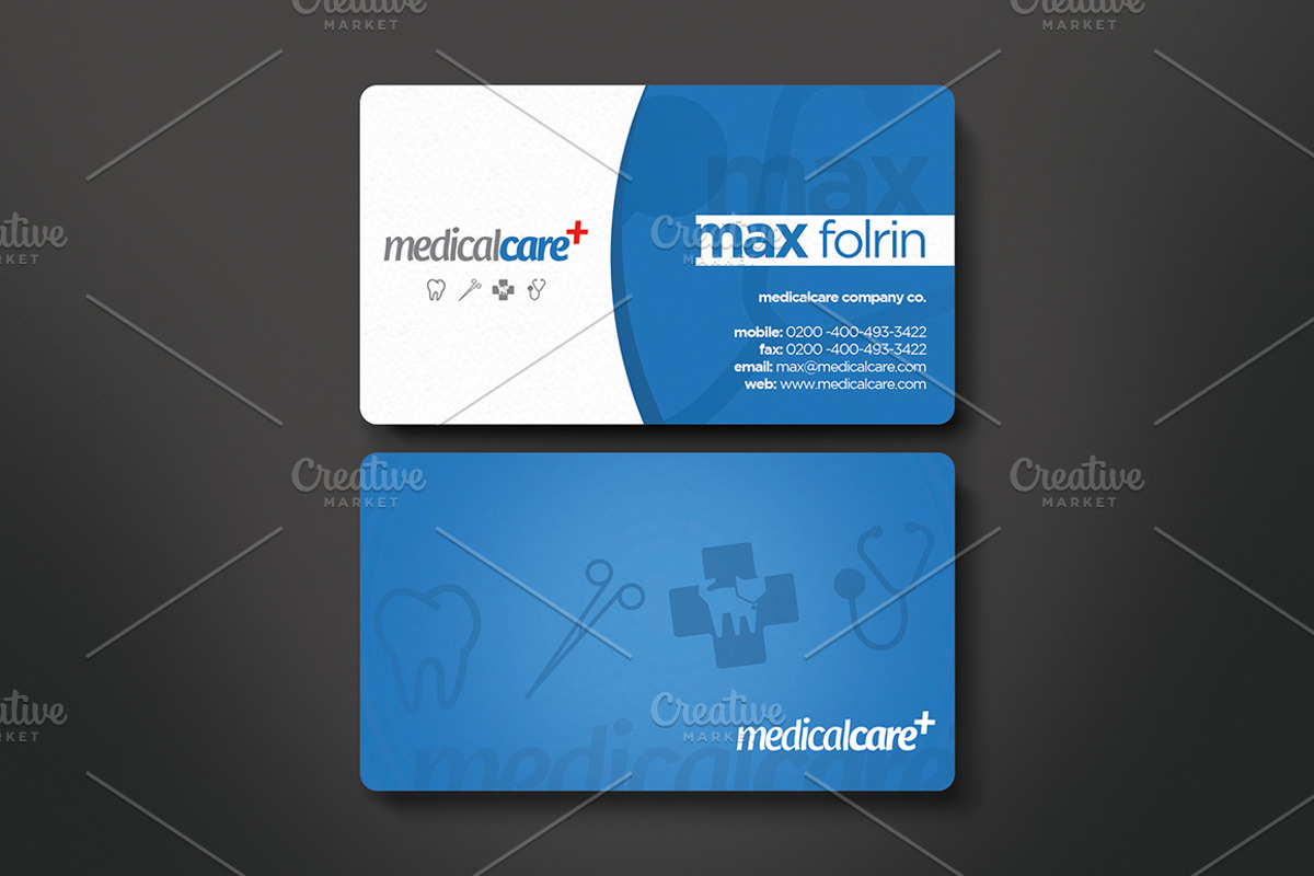 Medical Business Card, a Business Card Template by Mastergfx (Photo 1 of 3)