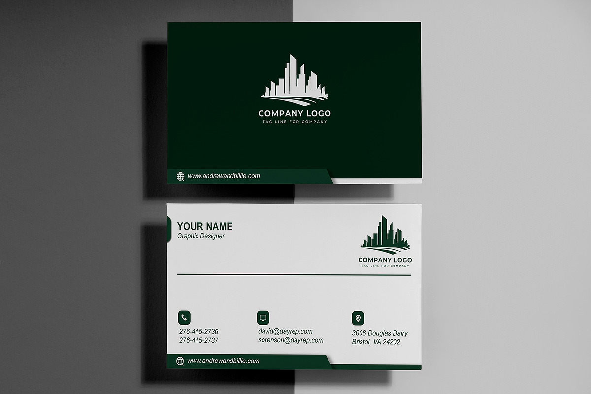 Minimal Realtor Broker Card PSD preview 3