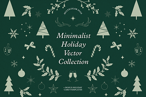 Minimalist Holiday Vector Collection