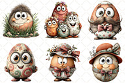 Whimsical Funny Easter Egg Clipart, an Illustration by Black Bird Studio (Thumbnail 4 of 5)