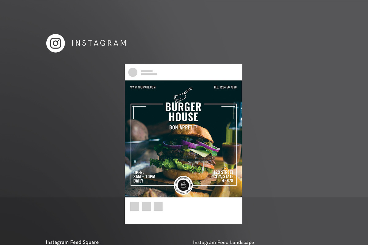 Social Media Pack | Burger House, a Social Media Template by Amber Graphics (Photo 10 of 10)