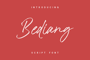 Bediang - Script Font