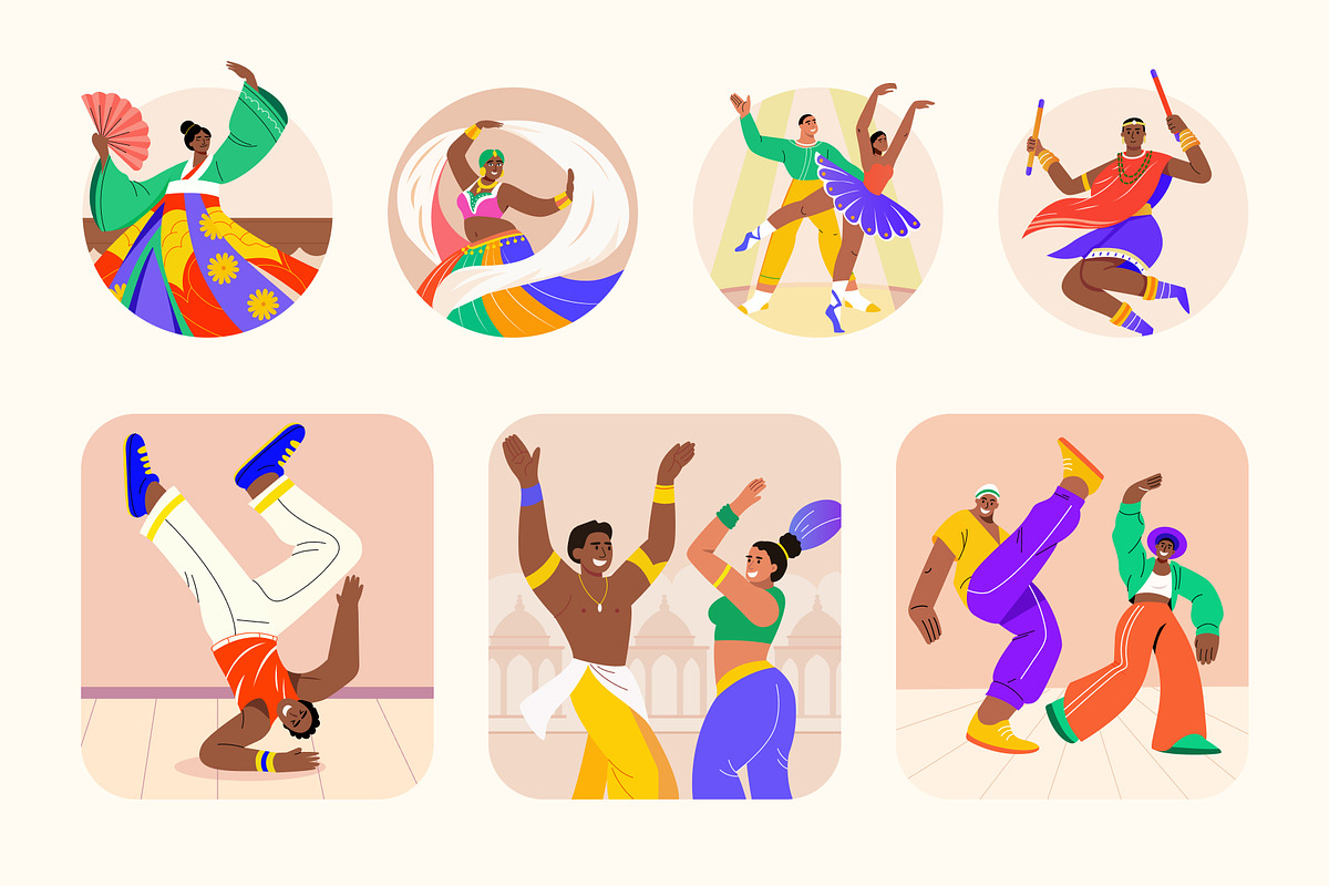 Adorable Dance Vector Illustration, a Person Illustration by Brickclay (Photo 6 of 9)