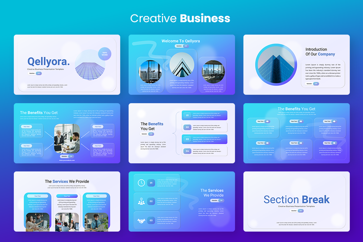 Qellyora - Creative Google Slides preview 2