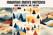 Mountain Motifs Seamless Patterns, a Pattern Graphic by PrintHaven Designs (Thumbnail 1 of 12)