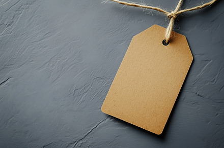 Eco paper blank gift tag mockup, a Background Photo by MistyDay