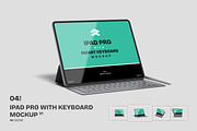 iPad Pro with Keyboard - Mockup, an iPad Mockup by Rometheme Std (Thumbnail 1 of 5)