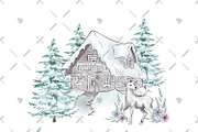 Winter Fairytale Cliparts, an Illustration by Phantasia Design (Thumbnail 3 of 8)