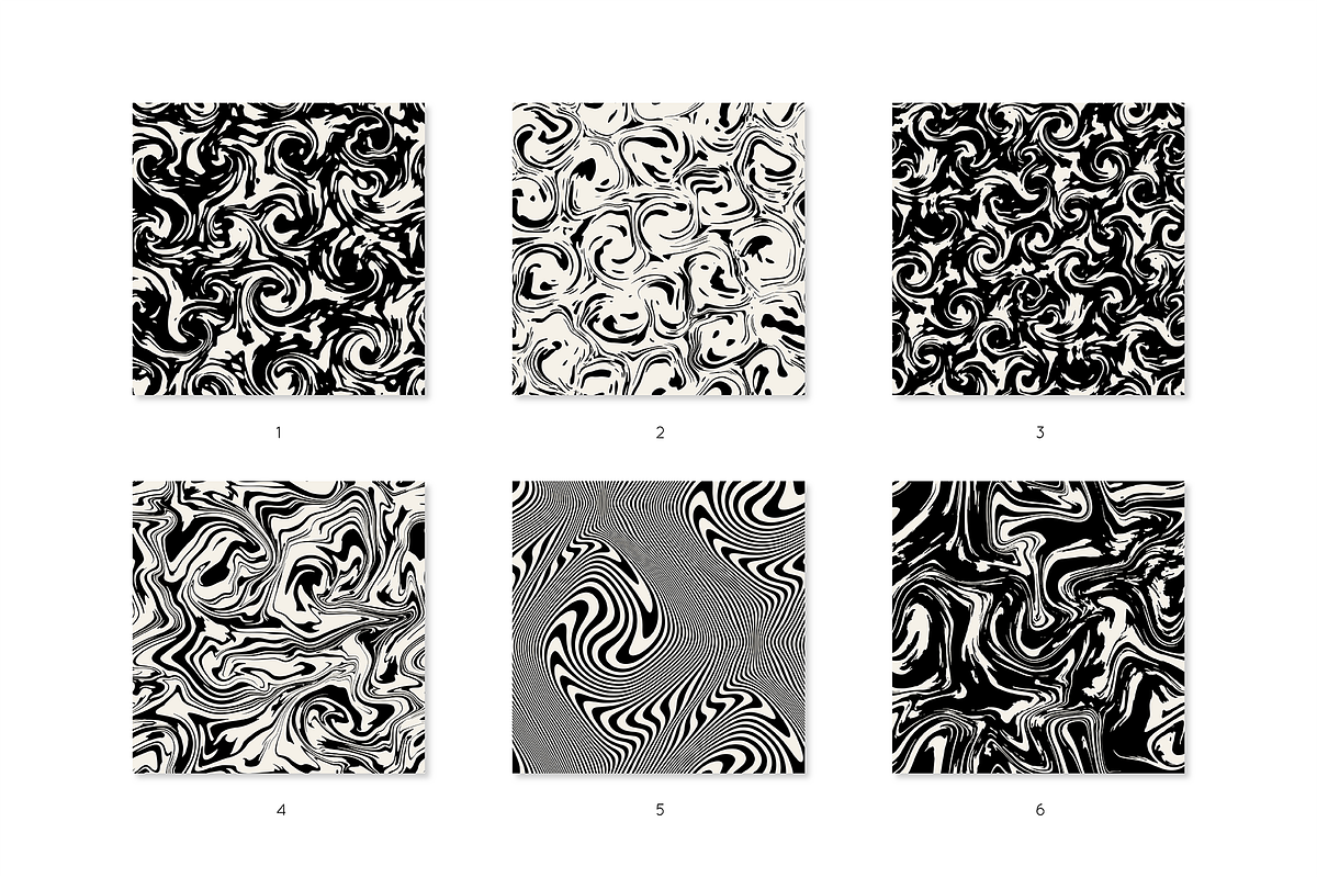 Psychedelic Seamless Patterns Set, a Pattern Graphic by Curly_Pat (Photo 2 of 9)