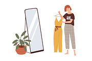 Woman choosing clothes for going out, a Person Illustration by Good Studio (Thumbnail 3 of 3)