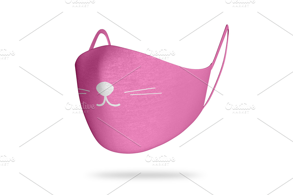 Face mask realistic mockup, a Mask Mockup by Radmila (Photo 3 of 6)