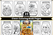 Beautiful Life in Jar Coloring Pages, a Decorative Illustration by Ink Gallery (Thumbnail 2 of 3)