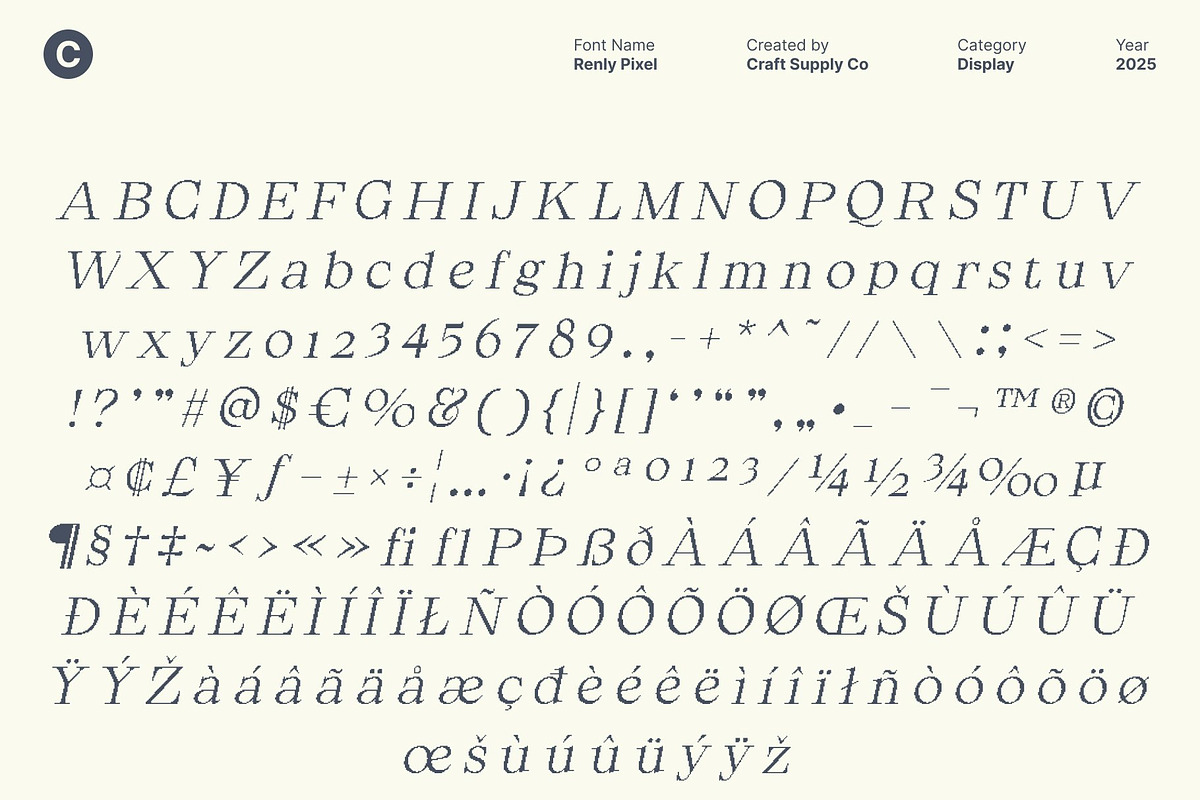 Renly Pixel, a Serif Font by Craft Supply Co. (Photo 8 of 8)