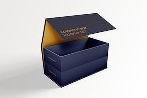 Foldable Magnetic Box Mockup Set