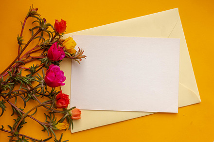 invitation card with purslane, an Arts & Entertainment Photo by Arymer
