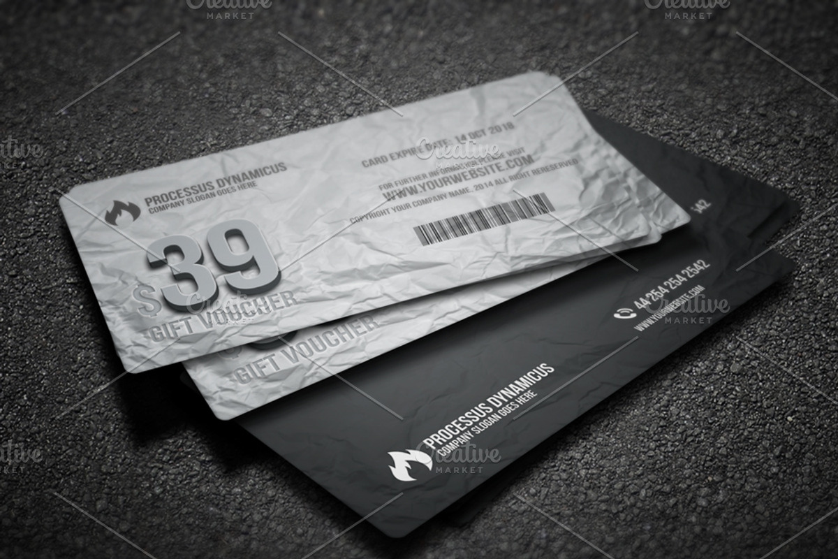 Gift Voucher Card Template, a Card Template by Creative Shop (Photo 1 of 3)