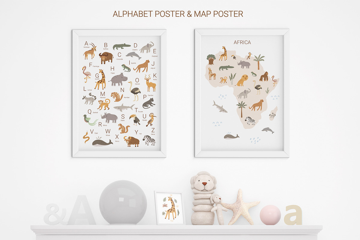 Safari Animals, Alphabet, Patterns, an Object Graphic by NinaFedorova (Photo 3 of 6)