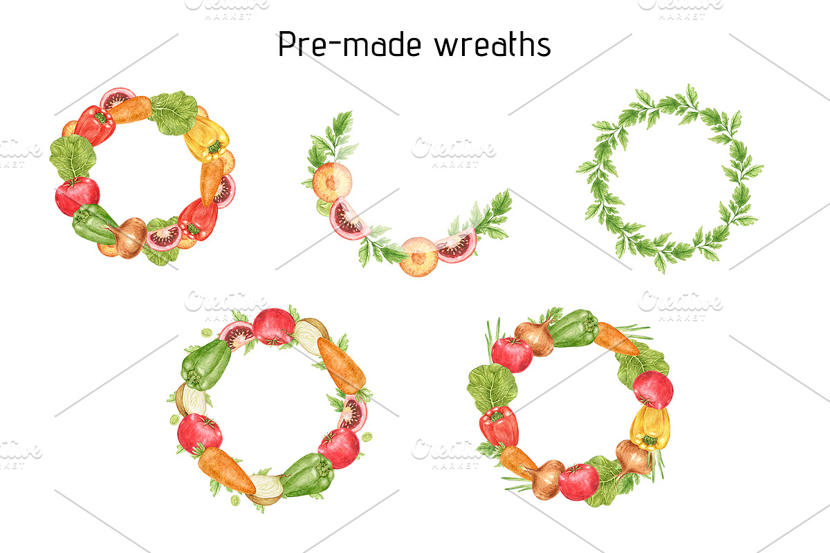 Vegetables Watercolor Clipart, a Food Illustration by Eves_Aquadreams (Photo 8 of 11)