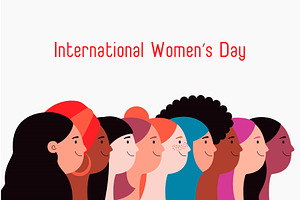 Beautiful diverse women, girls faces, an Illustration by sceptical cactus