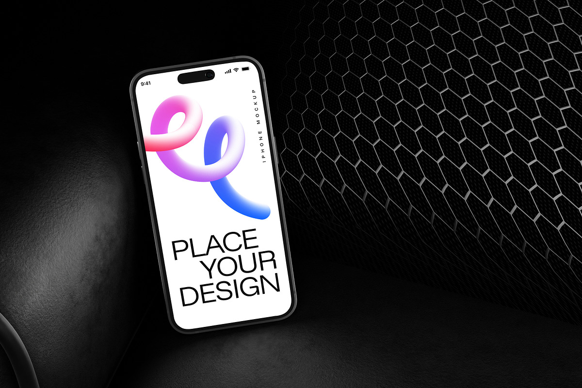 iPhone 16 Mockup, an iPhone Mockup by SLAB! Design (Photo 6 of 6)