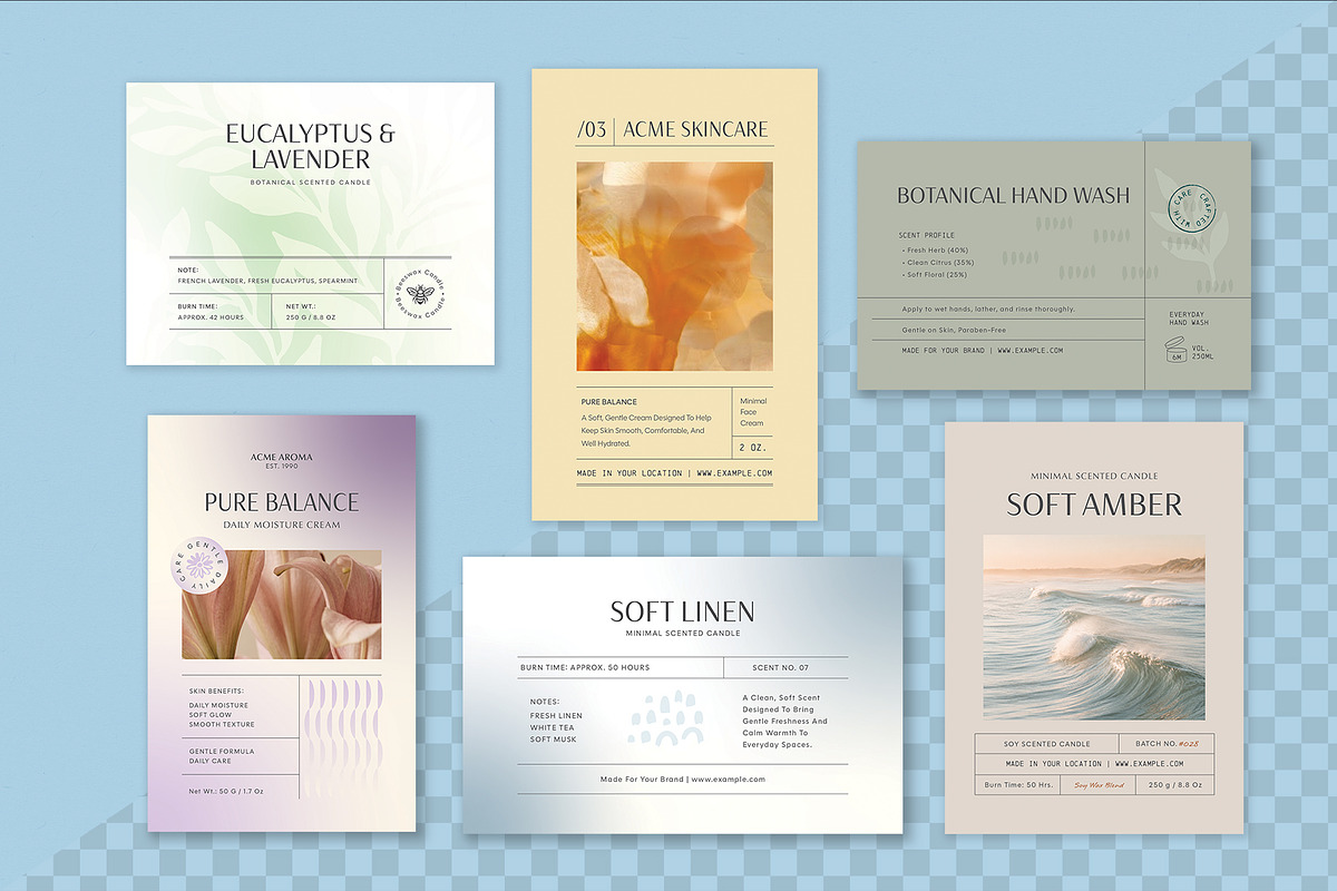 Product Label Template Set, a Stationery Template by BrandPacks (Photo 2 of 14)
