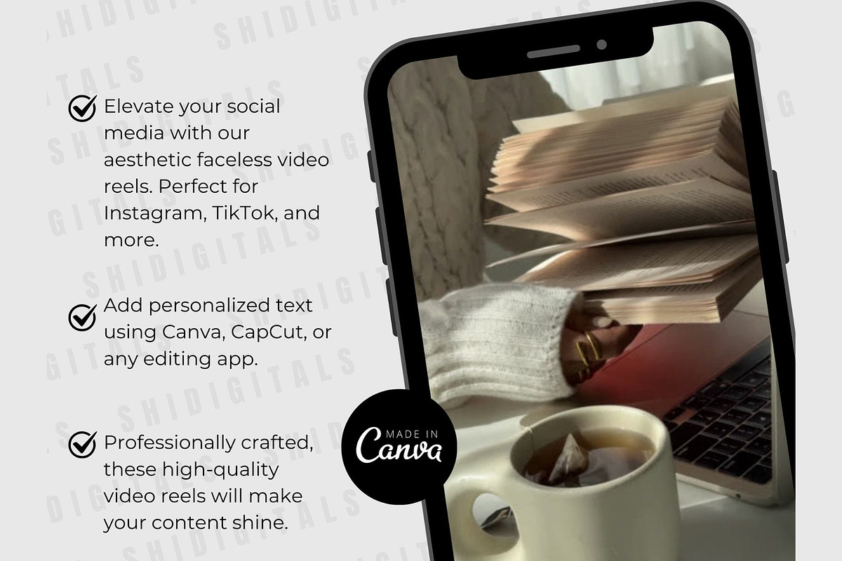 7500+ faceless videos bundle faceles, a Social Media Template by Faceless Aesthetic Videos (Photo 3 of 6)