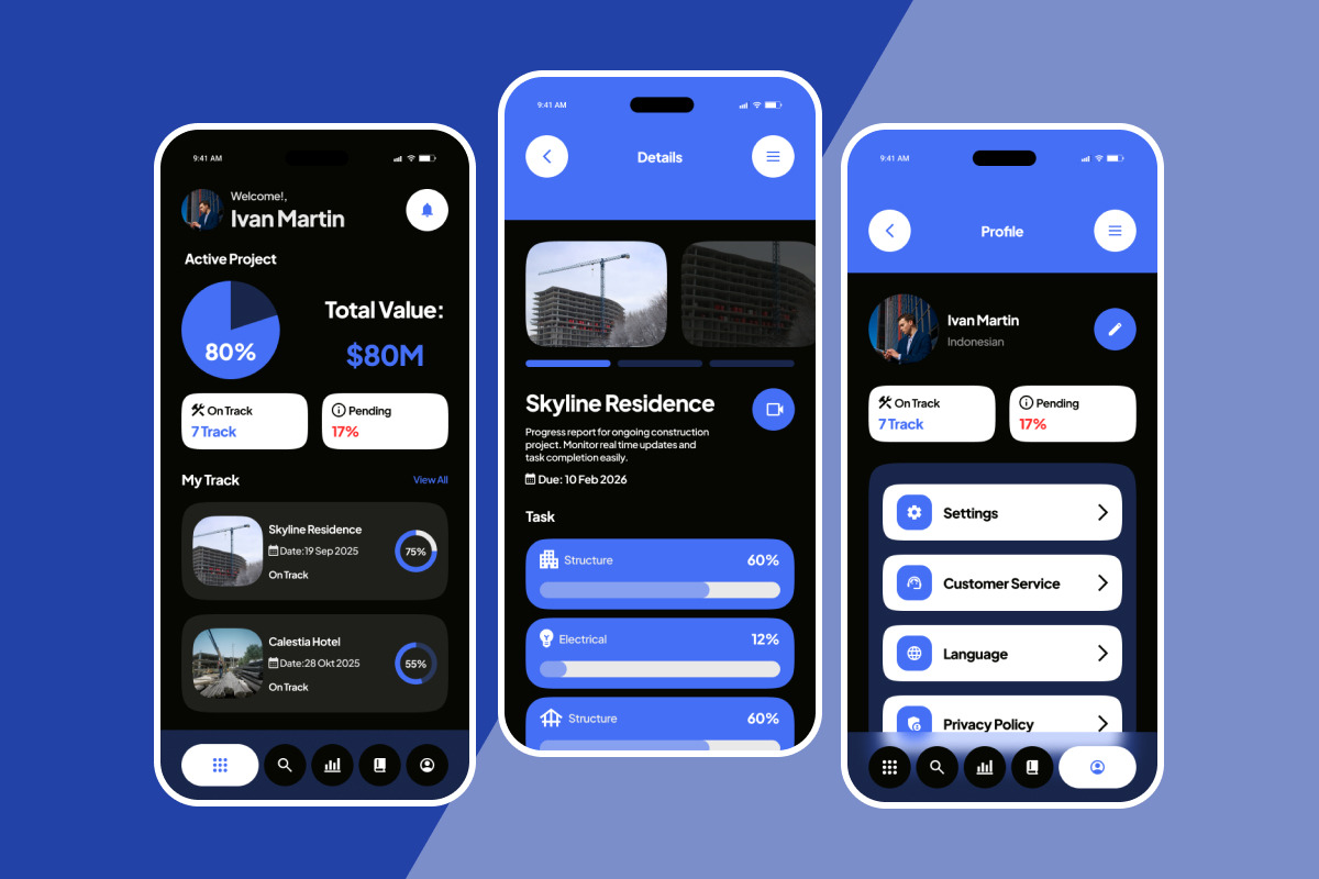 Bangunik – Construction Ops App, an App Template by productype1 (Photo 4 of 5)