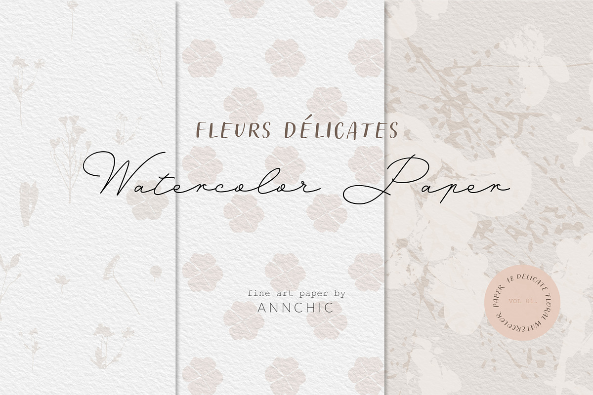 BUNDLE Floral watercolor paper, a Texture Illustration by Anna Sokol (Photo 22 of 71)