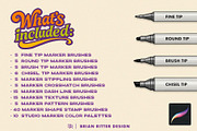 Markers for Procreate, a Brush Add-On by Brian Ritter Design (Thumbnail 2 of 11)