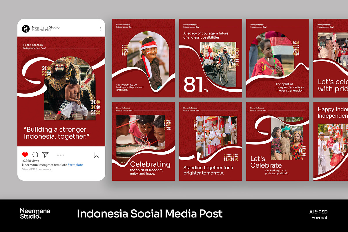 Indonesia Independence Day Instagram, a Social Media Template by Neermana (Photo 1 of 4)