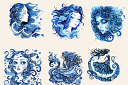 DEEP SEA FAIRY FANTASY CLIPART, a Person Illustration by Daring Digies (Thumbnail 4 of 9)