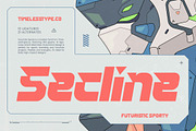 Secline - Futuristic Sporty Font, a Serif Font by timelesstype.co (Thumbnail 1 of 20)