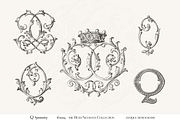 Antique Vintage Monogram Initial Q, an Object Graphic by Antique Monograms (Thumbnail 1 of 4)
