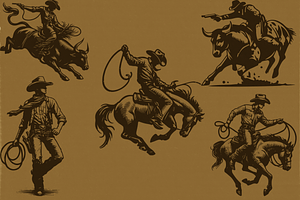 Rodeo Illustrations - Western Themed