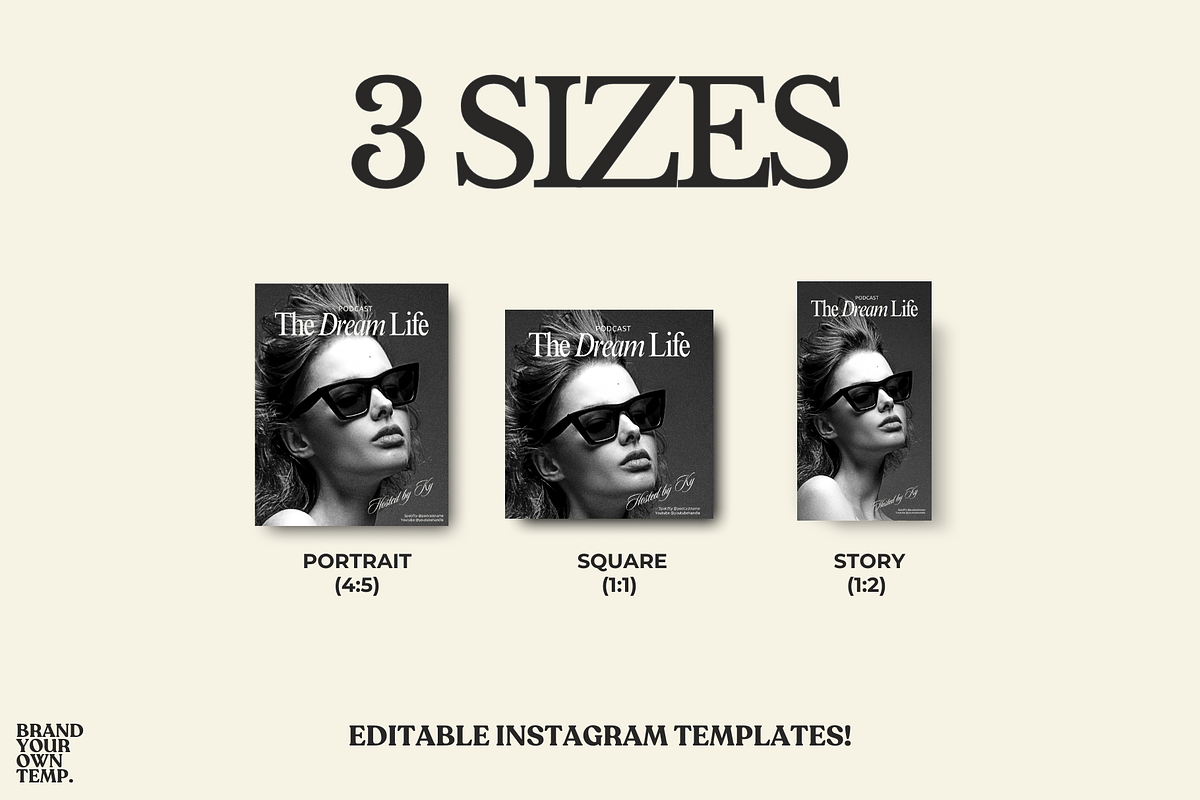 Podcast Instagram Template, a Templates & Theme by BYOTstudios (Photo 3 of 11)