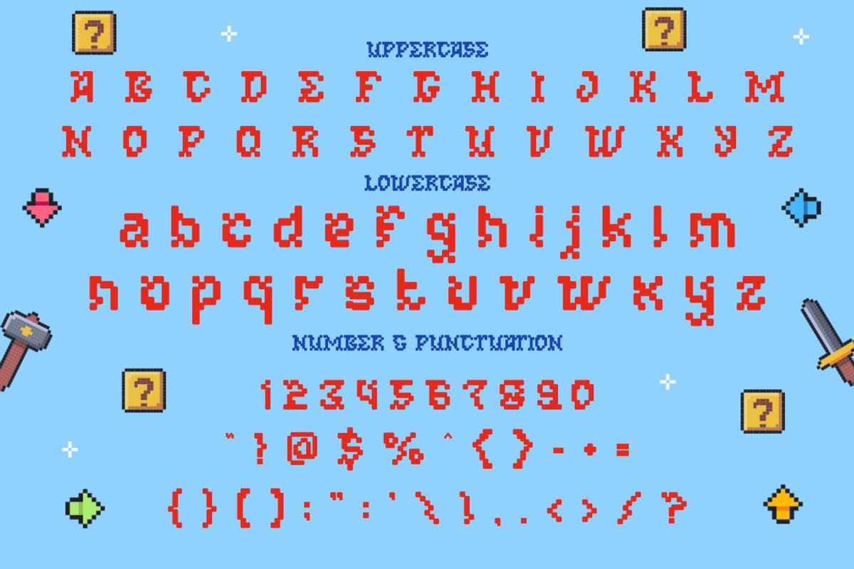 Pixel Quest - Pixel Font, a Font by PutraCetol Studio (Photo 4 of 5)