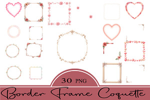 Border Frame Coquette PNG, an Illustration by CrexoraLab