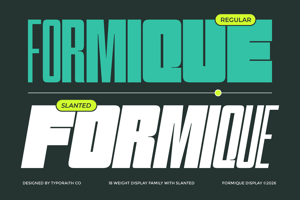 Formique Font Family, a Sans Serif Font by Typoraith Co (Photo 1 of 10)
