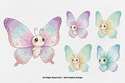 15 Bundle Watercolor Cute Butterfly, an Animal Illustration by Morspective (Thumbnail 5 of 8)