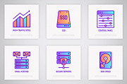 Hosting | 16 Thin Line Icons Set, an Outline Icon by Alex Blogoodf (Thumbnail 6 of 11)