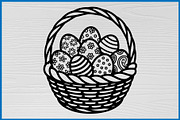 20 Easter Egg Basket Silhouette Set, a Decorative Illustration by Artivon (Thumbnail 4 of 4)