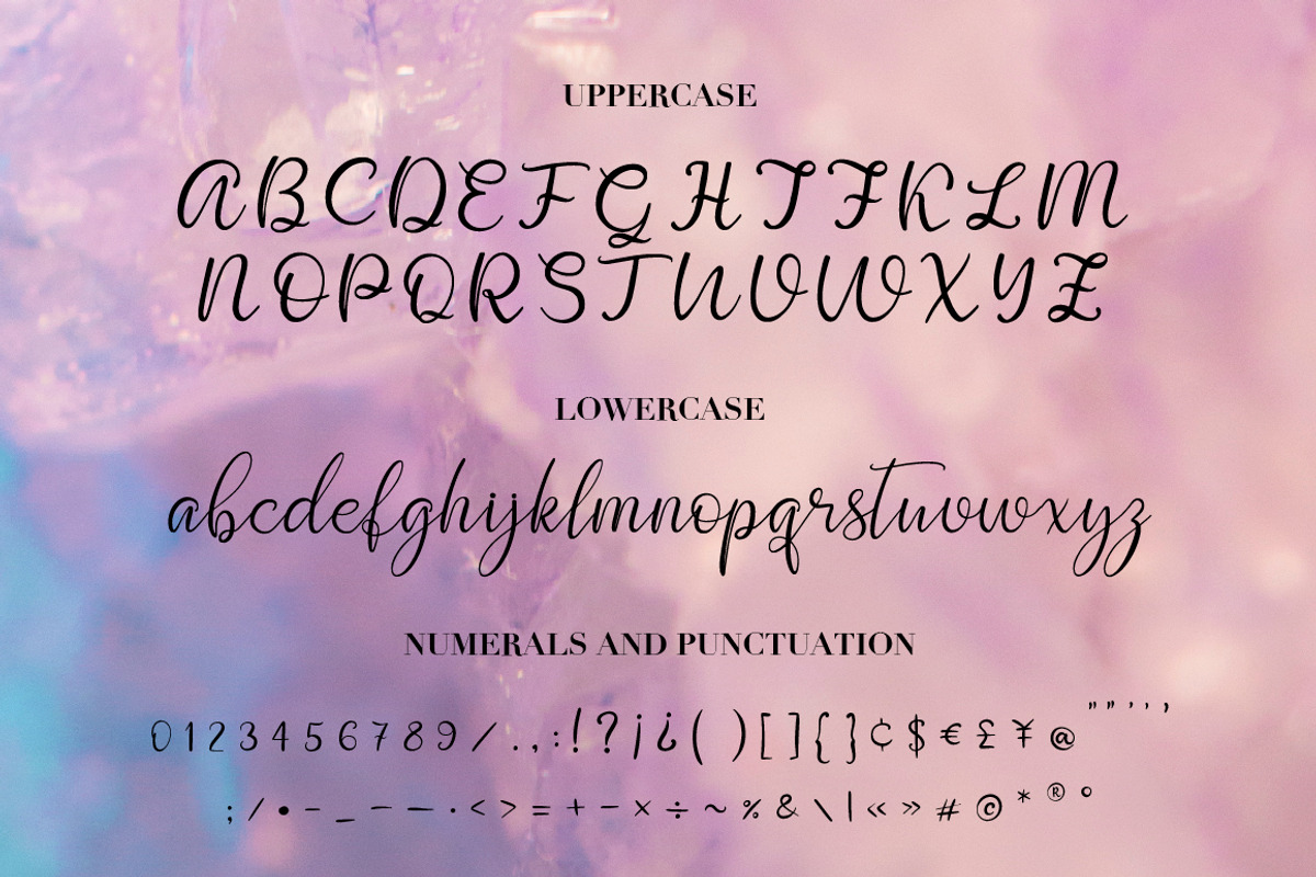 Script font Diamond Crystal, a Script Font by Almazova Dolzhenko (Photo 2 of 11)